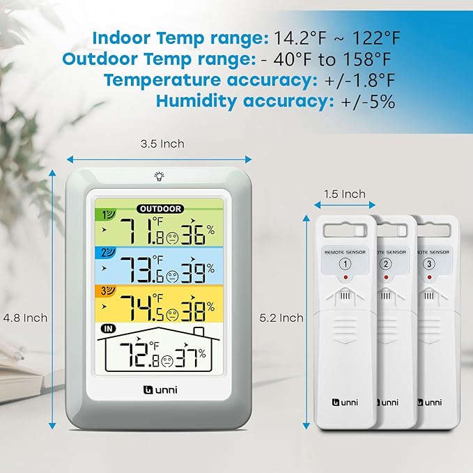Indoor Outdoor Thermometer Wireless - Image 2