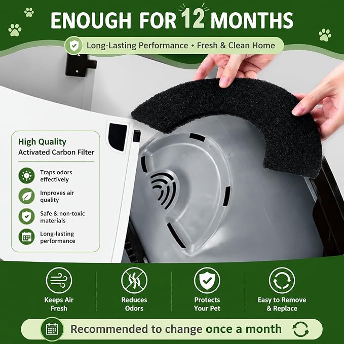 12 Pack 0.5" Thickened Activated Carbon Filters Compatible - Image 5