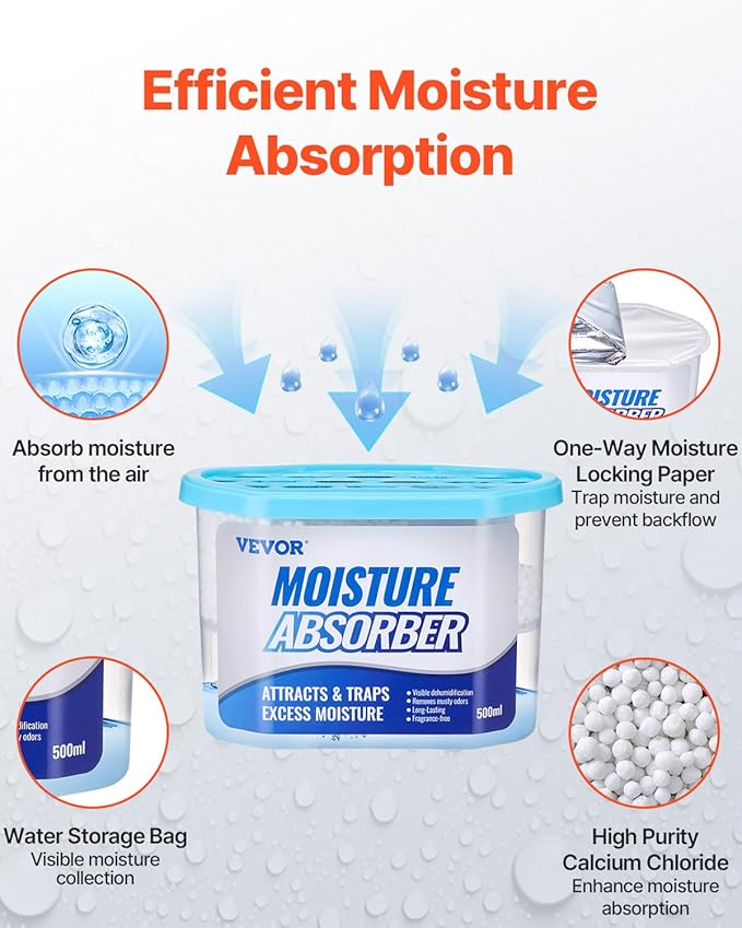 VEVOR Moisture Absorber Boxes, 10.8 oz Humidity Absorber Boxes, Fragrance Free - Image 2