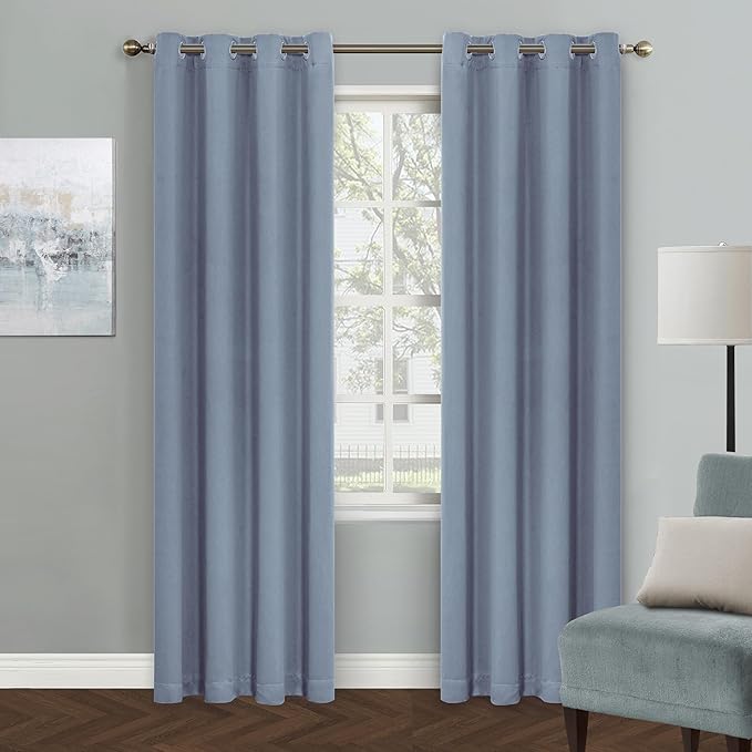 MYSKY HOME Dusty Blue Blackout Curtains by MYSKYHOME