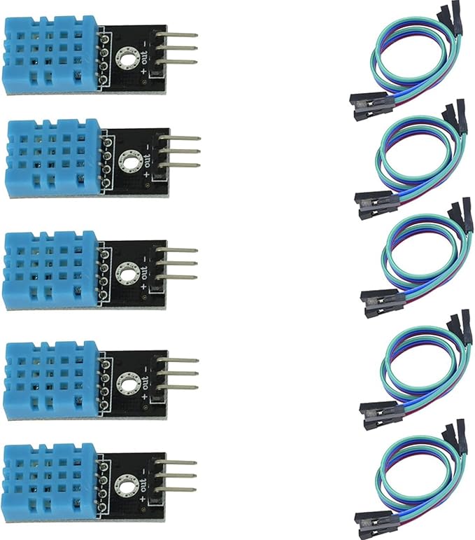 5 Pieces DHT11 Temperature & Humidity Sensor Module Digital Temperature and by hiBCTR