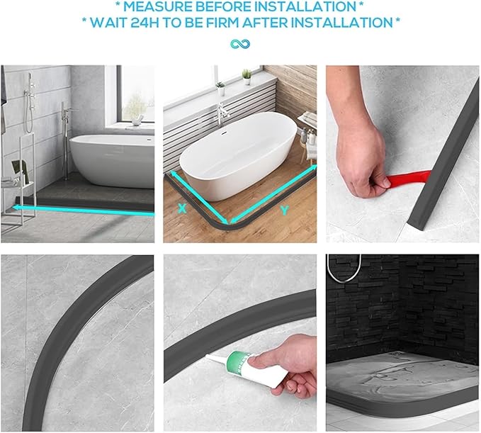 1.18in×1.57in，Shower Water Guard，Shower Door Seal Strip，Durable Silicone - Image 6