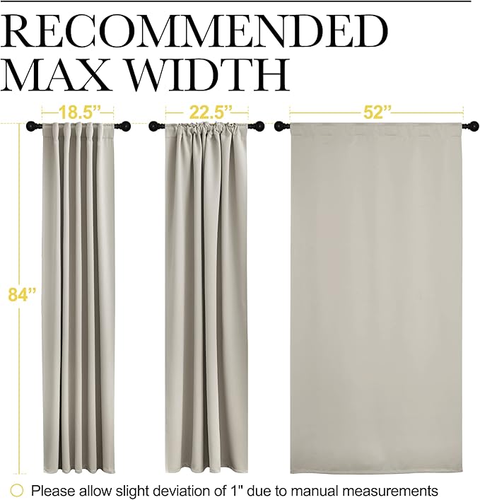 NICETOWN Living Room Room Darkening Curtains, Soft and Smooth Fabric Draperies - Image 7