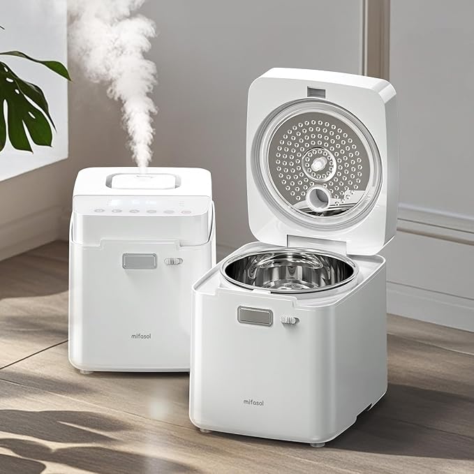 Mifasol Stainless Steel Humidifier, 3.3L/0.87Gal Steam Humidifier Large Room up by PureComfortPerfectHumidity