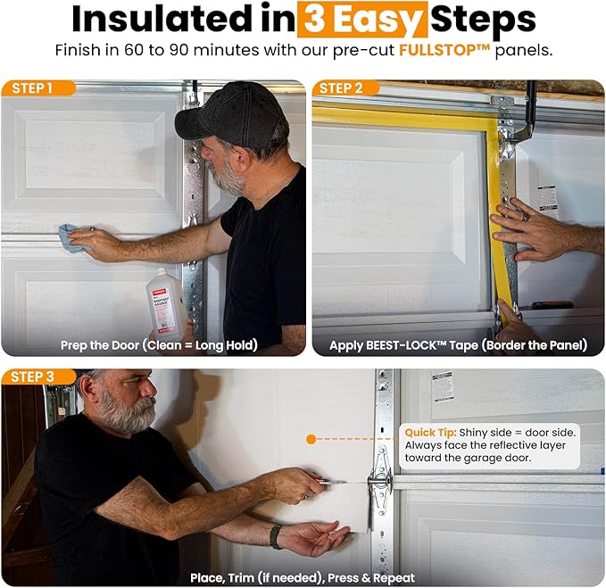 BEEST FULLSTOP Garage Door Insulation Kit w/ Seals & Window Films - Image 4