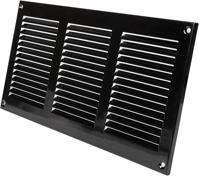 Vent Systems 12'' x 6'' Inch Black Metal Vent Duct Cover - Image 9