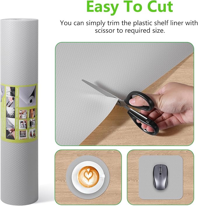 Shelf Liners for Kitchen Cabinets Non Adhesive Drawer Liner for Bathroom - Image 4