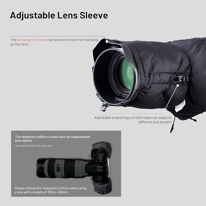 PGYTECH Camera Cold-Proof Warm Cover, Winter Cover Protector, Adjustable - Image 5