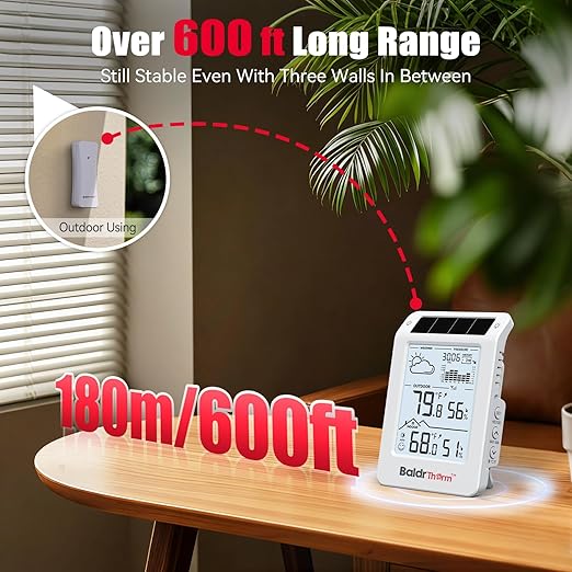 BaldrTherm Wireless Weather Station, Dual-Zone Indoor & Outdoor/Childroom Temp - Image 6