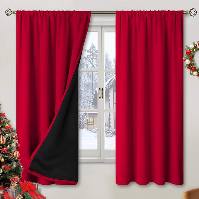 BGment Christmas Thermal Insulated 100% Blackout Curtains by BGment