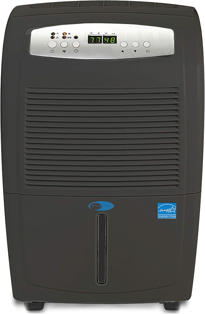Whynter 50 Energy Star Pint High Capacity up to 4000 sq ft Gray Portable by Whynter