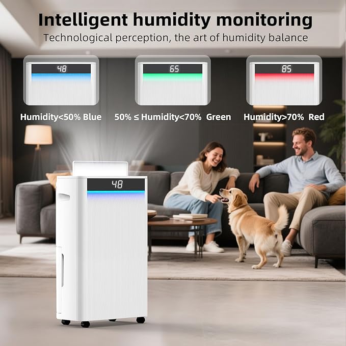 5000 Sq. Ft Dehumidifiers for Home and Basement, Max 95 Pint/Day Dehumidifier - Image 3