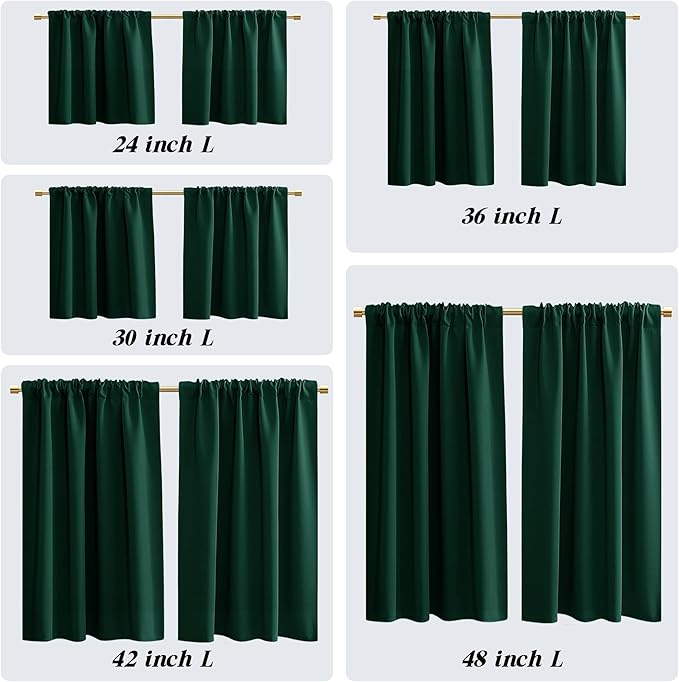 PANELSBURG Dark Green Blackout Curtains - Image 2