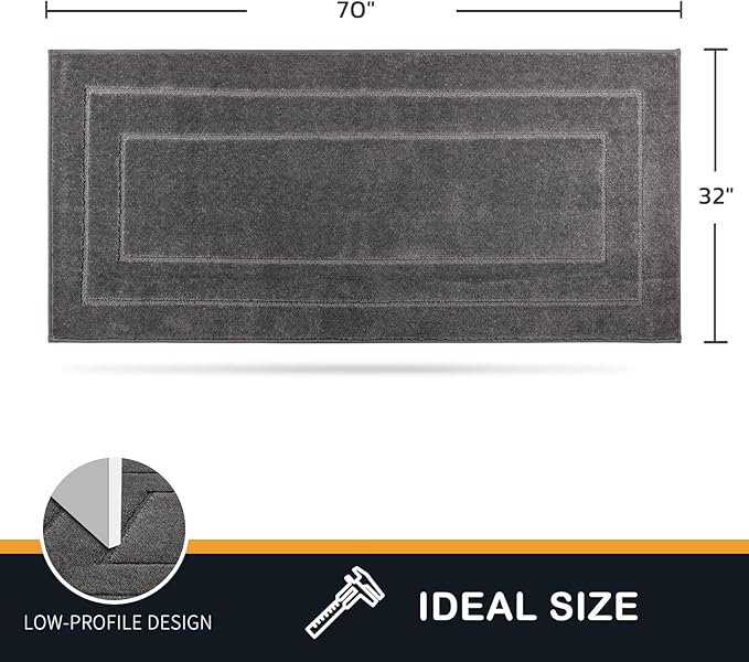 PURRUGS Dirt Trapping Door Mat 32" x 70", Non-Slip/Skid Machine Washable - Image 2