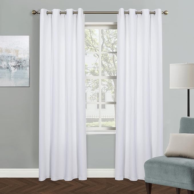 MYSKY HOME White Grommet Room Darkening Curtains by MYSKYHOME