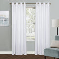 MYSKY HOME White Curtains for Bedroom, Grommet Room Darkening Curtains for by MYSKYHOME