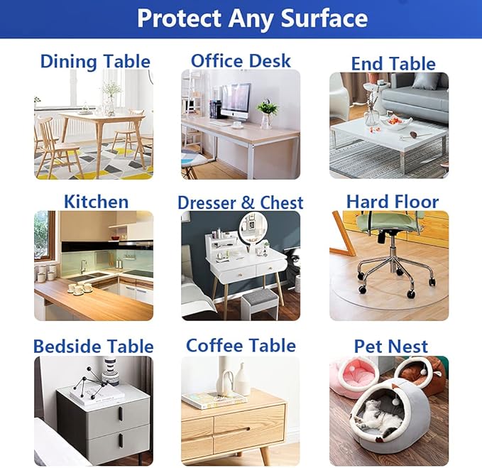 Large 36x120 Inches Clear Conference Meeting Table Protector Table Cover Mat - Image 6