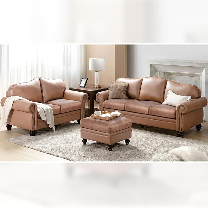 Fuloon Stretch Seat Cushion Covers, Suede Leather Look Sofa Slipcovers Couch - Image 8
