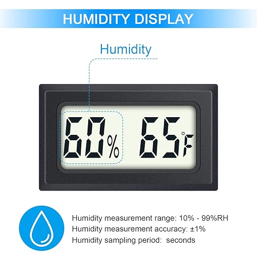 Reptile Thermometer 4-Pack Mini Digital Humidity Temperature Meters Gauge - Image 4