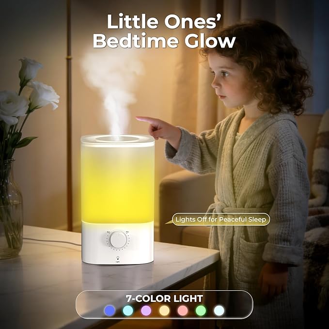 Top-Fill Cool Mist Bedroom Humidifier - Image 5