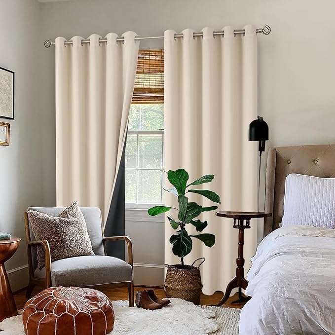 BGment Thermal Insulated 100% Blackout Curtains 84 Inch Length 2 Panels - Image 2