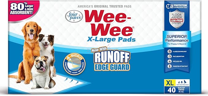 Four Paws Wee-Wee Superior Performance Unscented Extra-Large Pee Pads - Image 10