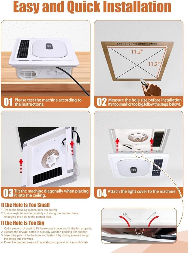 4 In1 Bathroom Exhaust Fan - Image 8