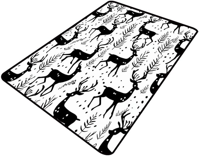 Runner Rug - Giraffe Graffiti Pattern Drawing Reversible Area Rugs Fade by Snarena