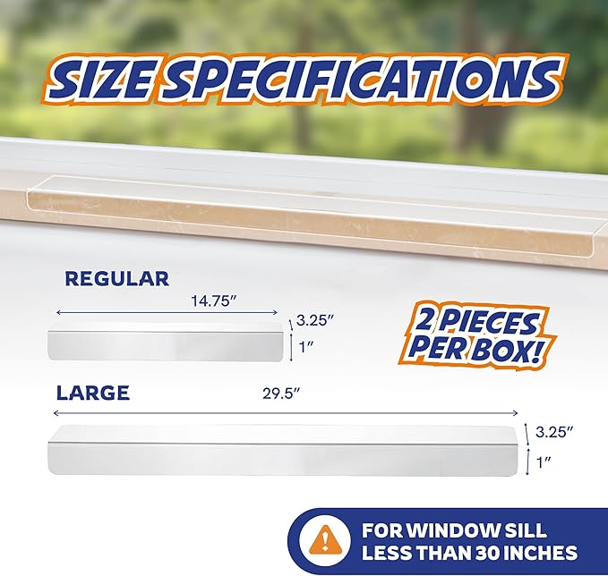 Panther Armor Window Sill Protector 2 Pack, Window Sill Cover and Windowsill - Image 4