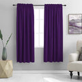 DONREN 72 Inch Length Royal Purple Blackout Curtains by DONREN