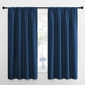 NICETOWN Kitchen Curtains, Short Blackout Drapes, Moroccan Blue, 34 in x 45 in by NICETOWN