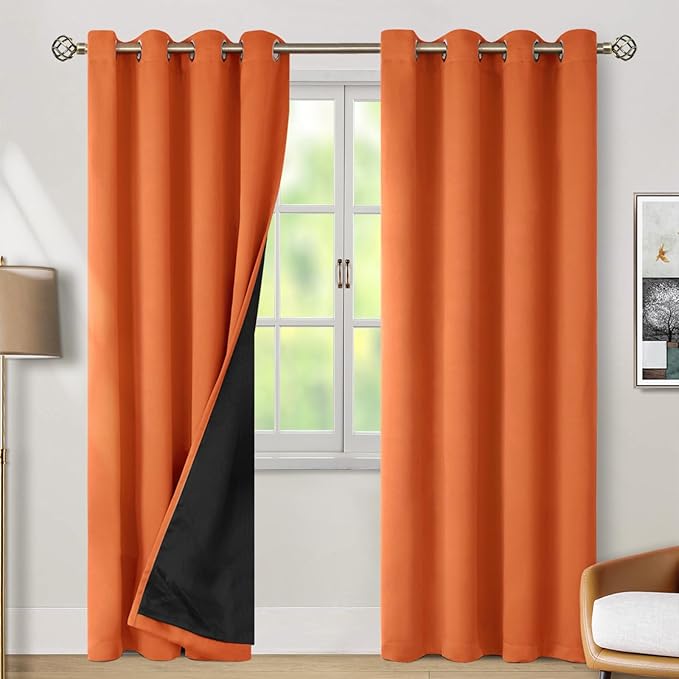 BGment Thermal Insulated 100% Blackout Curtains 84 Inch Length 2 Panels by BGment