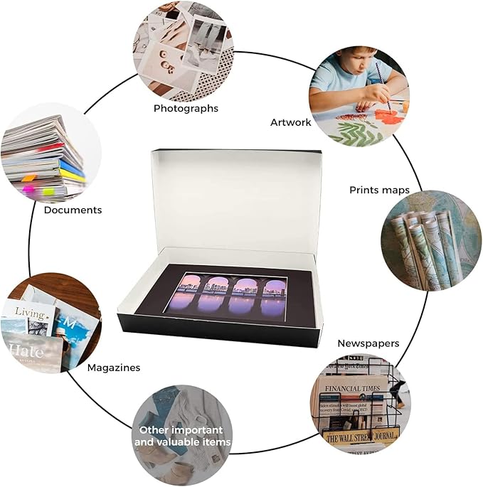 Lineco Museum Archival Storage Box, 16.75x20.75x3 in. Drop Front Design. - Image 9