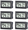 6 Pack Mini Digital Thermometer Hygrometer, Indoor Temperature and Humidity by TASOGEN