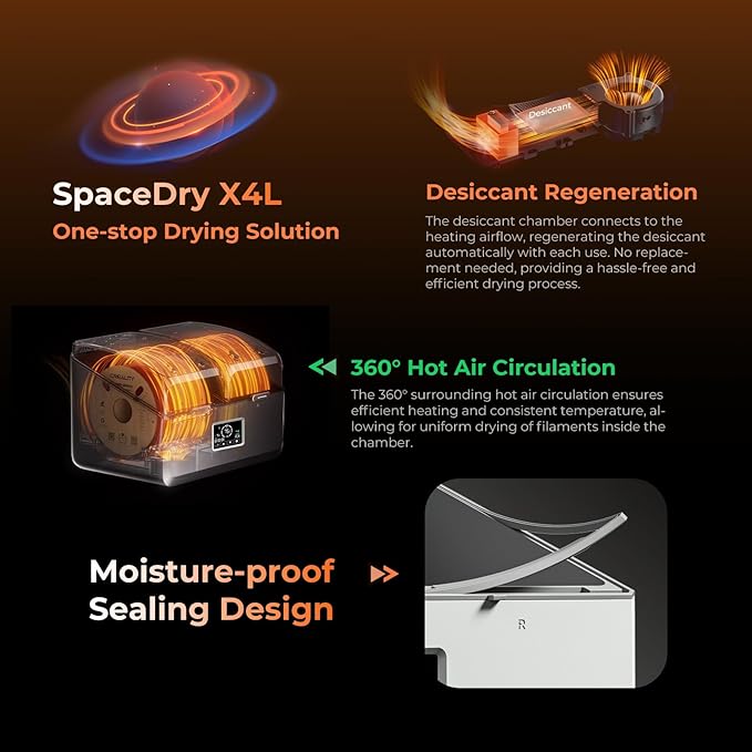 Creality Space Pi X4L Filament Dryer Box, 4 Spool Capacity - Image 2