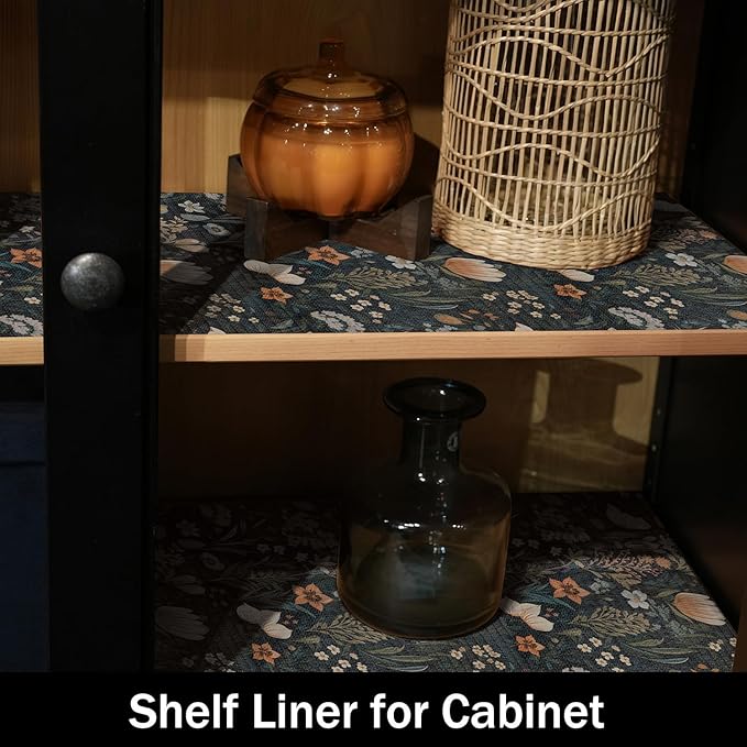 Vintage Floral Drawer Liner, Non-Adhesive and Strong Non-Slip Floral Shelf - Image 9