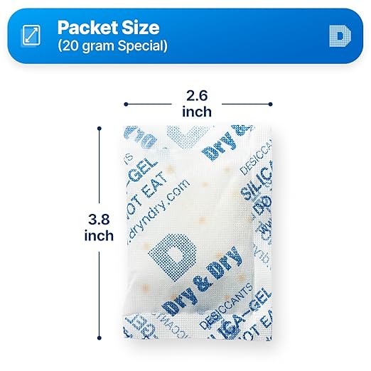Dry & Dry Orange Indicating Silica Gel Packets Desiccants - Image 6