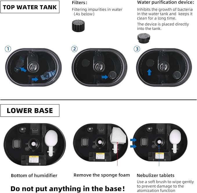 6L Humidifiers for Bedroom Large Room Home, Cool and Warm Humidifier for Baby - Image 3