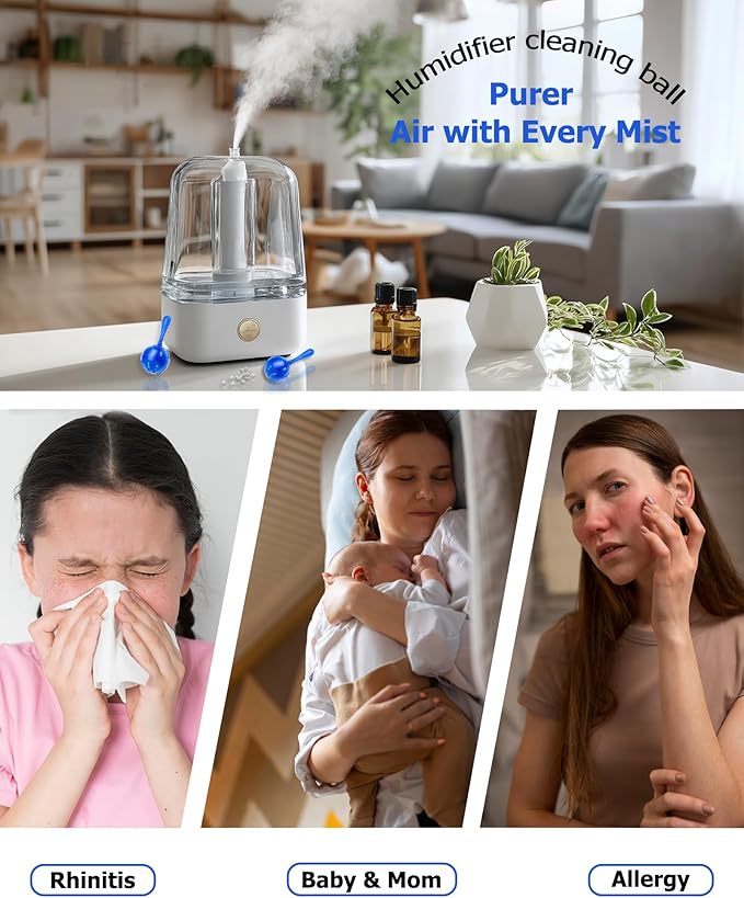 ZhenD 16 Pack Humidifier Cleaner Anti-Scale Balls: Stop White Dust, Extend - Image 7
