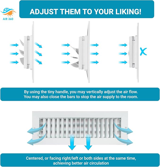Aluminum 14 x 4 Inch Air Vent Covers Wall AC Grille – Premium Register Vent - Image 5