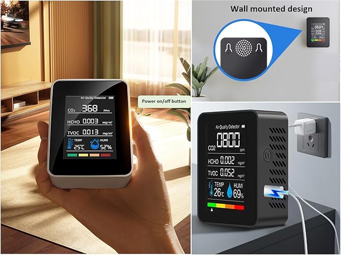 Indoor Air Quality Monitor, Professional Portable Detector & Accurate CO2 - Image 7