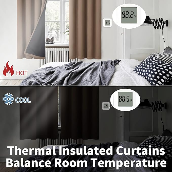 BGment Total Thermal Insulated 100% Blackout Curtains - Image 4