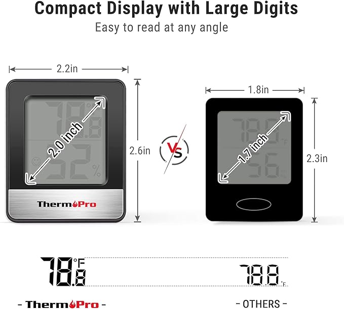 ThermoPro TP49 Digital Hygrometer Indoor Thermometer Humidity Meter Room - Image 4
