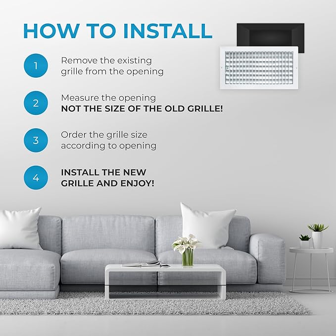 Aluminum 16 x 8 Inch Air Vent Covers Wall AC Grille – Premium Register Vent - Image 6