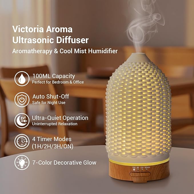 Ultrasonic Essential Oil Diffuser 100ML - Image 2