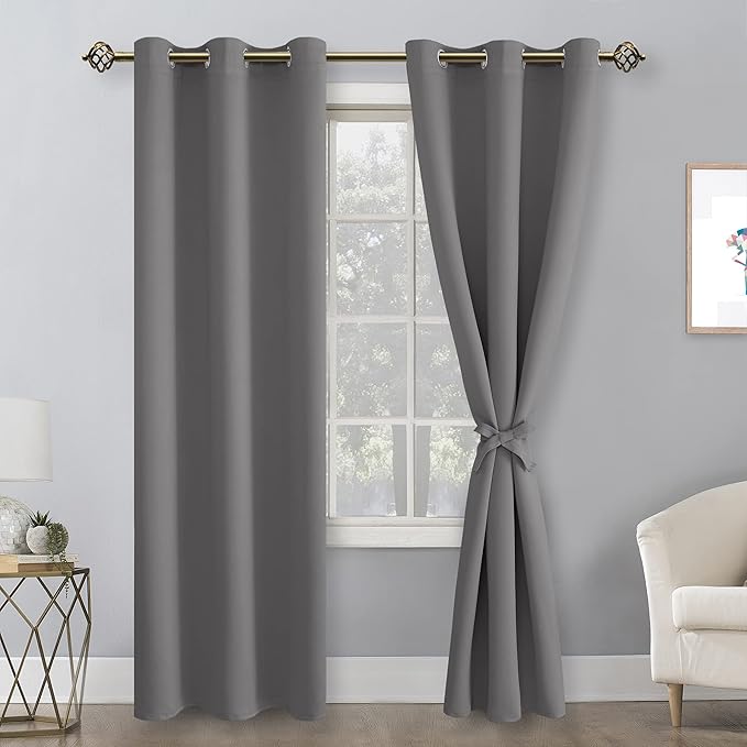 Hiasan Blackout Curtains for Bedroom and Living Room, Light Blocking, Noise - Image 2