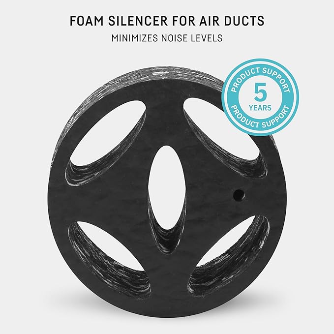 neverest® ESD 4" Adjustable Inline Duct Silencer – Modular Sound Absorbing - Image 2
