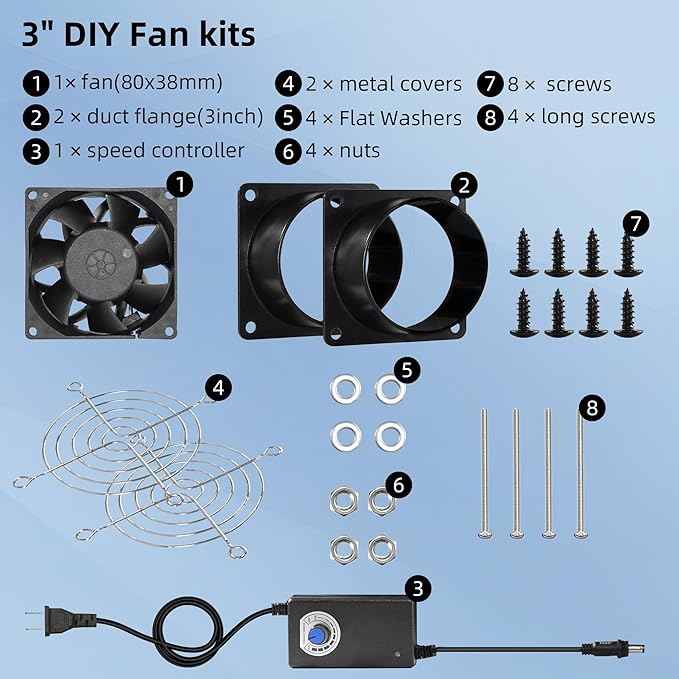 3.15” 12V DC Small Exhaust Duct Fan - Image 6