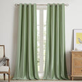 BULBUL Elegant Sage Green Velvet Curtains 102 inches Luxury Living Room Curtain by ModernShinyVelvetCurtains