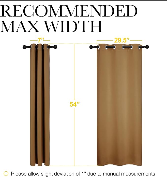 NICETOWN Sleek Blackout Curtains 54 inches Length - Image 7